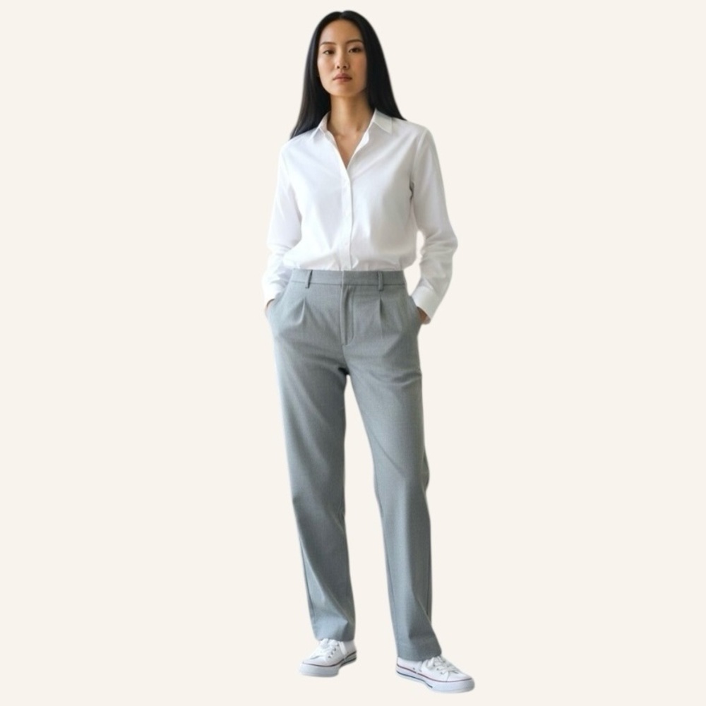 Ralph Lauren Light Gray Women's Wool Trousers Size 8